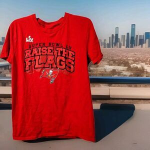 Super Bowl LV Tampa Bay Buccaneers Raise The Flags Fanatics Shirt Mens Medium
